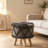 Rectangle Upholstered Wool Ottoman