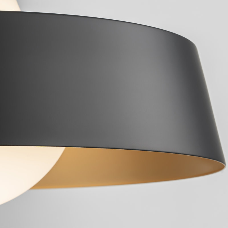 Luminaire suspendu pour îlot de cuisine 1 lumière Edford, Noir