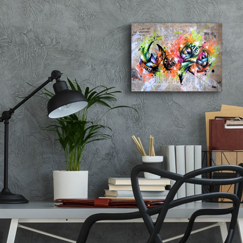 «Word» par Taka Sudo, H 12 po x l 16 po x P 0,13 po