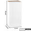 Armoire murale en bois massif blanc pour la cuisine, le bureau, le salon, le rangement, 1 porte et 2 tablettes réglables 9W12d30h