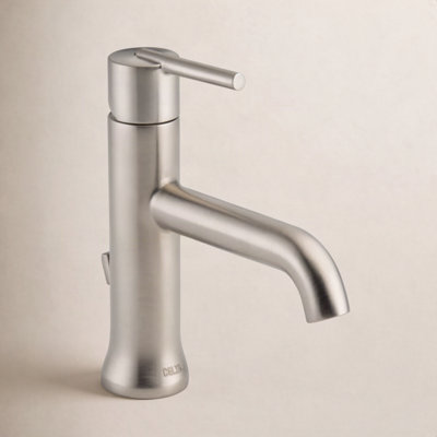 Delta Trinsic Single Hole Bathroom Faucet with Drain Assembly, Single Handle Bathroom Sink Faucet