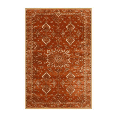 Tapis brun Tabriz lavable à la machine