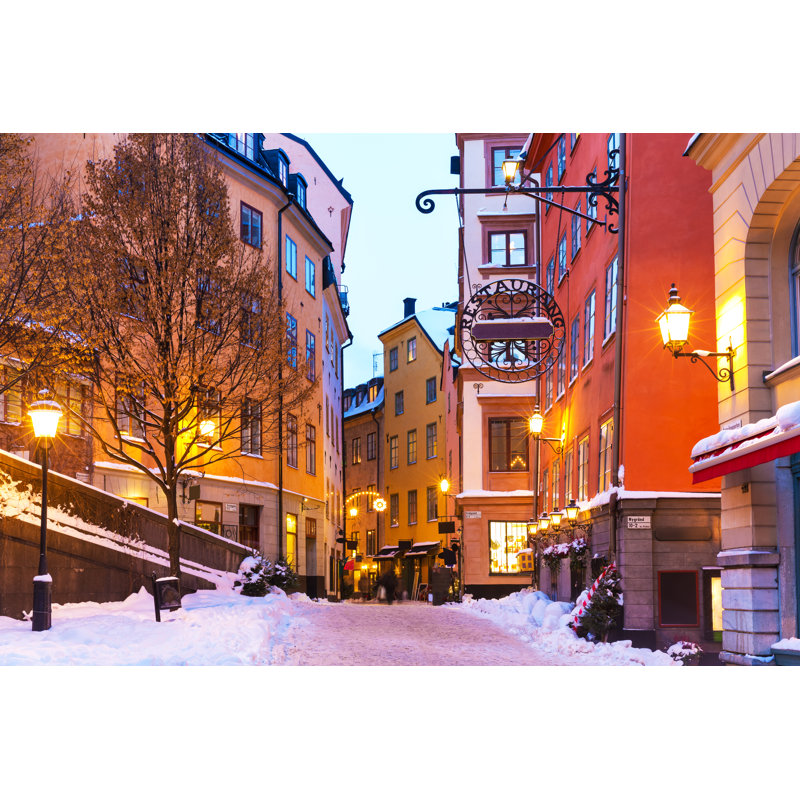 Old Town Of Stockholm, Sweden by Scanrail - Wrapped Canvas Print, 30cm H x 46cm W