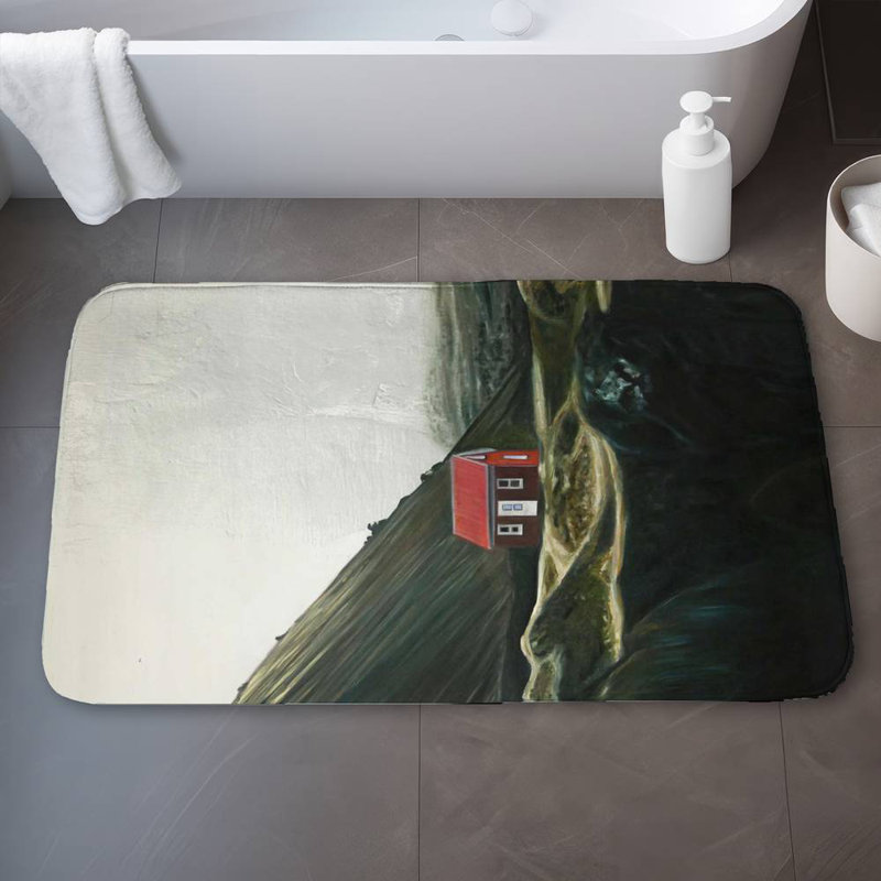 Isolated shack Bath Mat with Non-Slip Backing - Quick Dry Memory Foam Bathroom Rug - Absorbent - Modern Plush Spa-Style - Machine Washable
