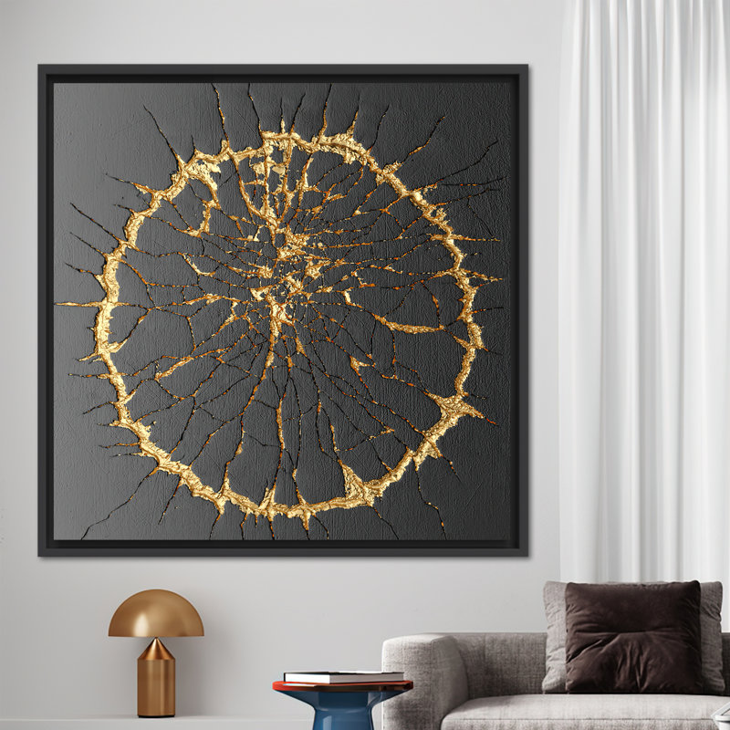 Kintsugi 3d Wall Art, Contemporary Art Canvas, Trendy Canvas Art, Abstract Art, Kintsugi Wall Art, Luxury Canvas, Black And Gold Art,