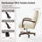 Para Modern Genuine Leather Tilting Executive Chair with Solid Wood Arms and Ergonomic Padded Back-353898749