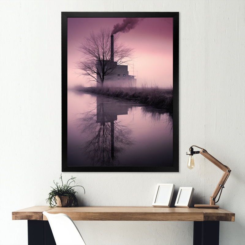 Moody Serenity Factory sur toile, Cadre simple noir, H 40 po x l 30 po x P 1,5 po