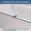 Porte de baignoire coulissante double en acier inoxydable noir mat sans cadre 56 "à l 60" x H 60 "avec verre trempé de 8 mm