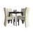 5 Pieces Dining Set With Round Table-1196708931