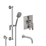 Rincon Bay 1.8 GPM Styletherm Thermostatic Complete Shower System with Handshower Slide Bar and Tub Spout