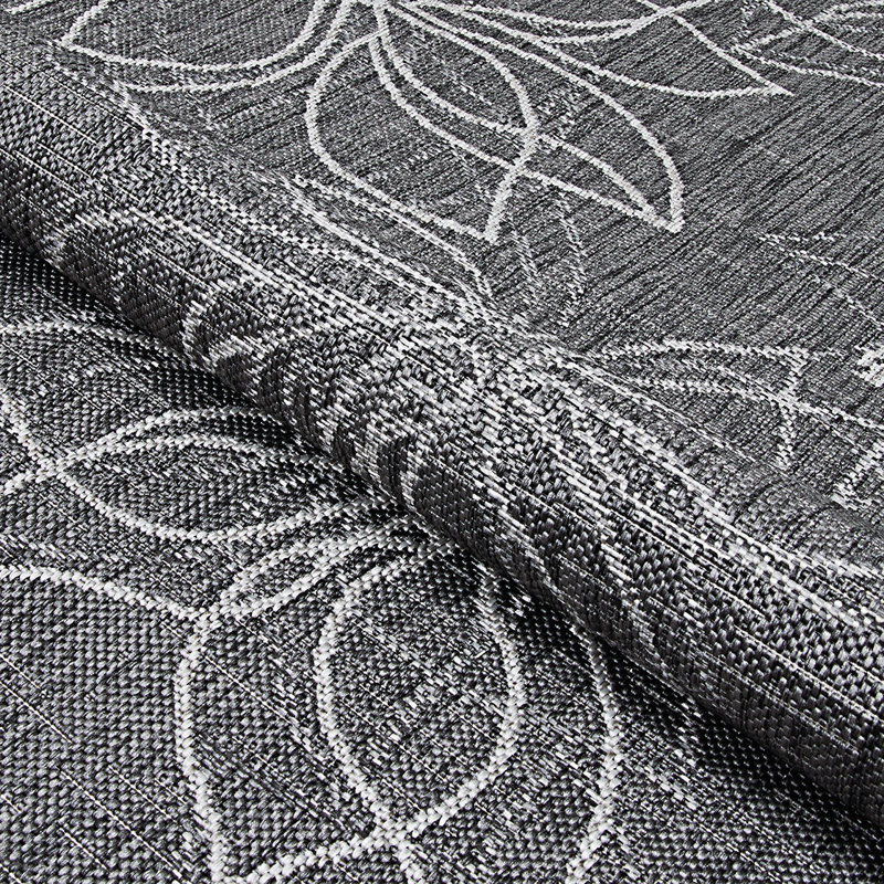 Tapis intérieur / extérieur gris cendré Arjen, Rectangle 7 pi 10 po x 10 pi 9 po