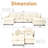 Cloud Modular Sectional Corner Sofa Upholstered Deep Seat Couches With Ottoman-667464127