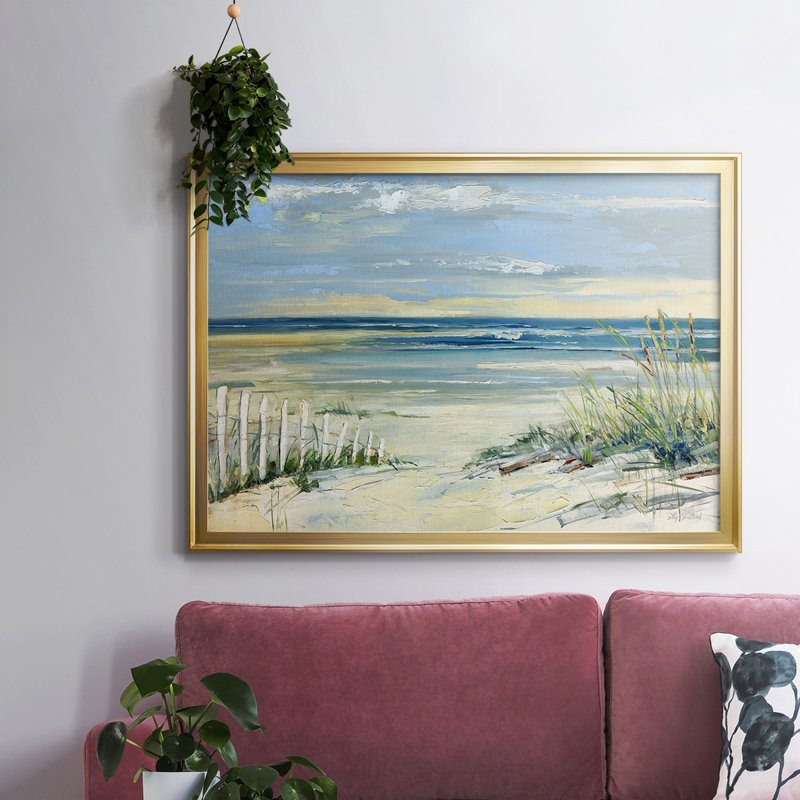 Path to Sea, reproduction d'art sur toile, Or, H 30 po x l 44 po x P 1,5 po