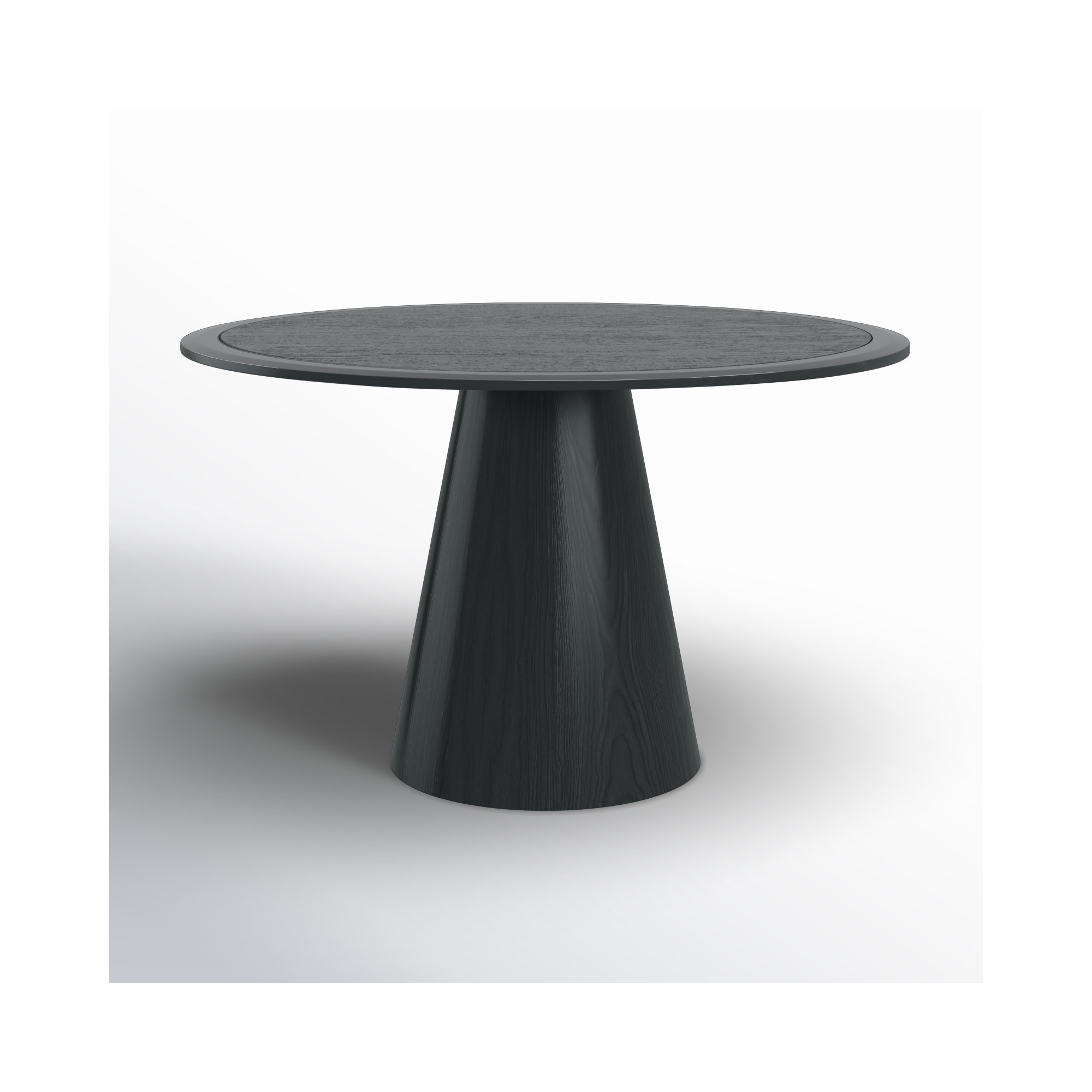 Darlington Round Dining Table, Black, 30" H x 50" W x 50" D