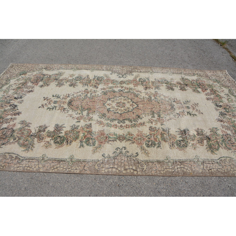 Grand tapis 5,3 x 9,9 pi, tapis marocains bruns, tapis rétro, tapis turc et tapis de chambre