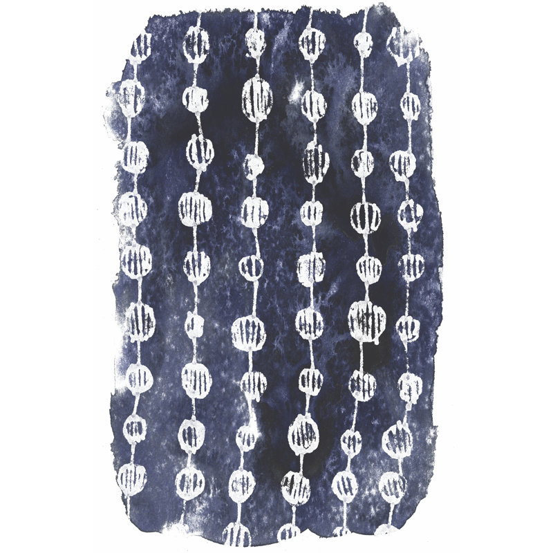Indigo Batik Vignette I by June Erica Vess - Wrapped Canvas Print, 76cm H x 51cm W x 3.8cm D