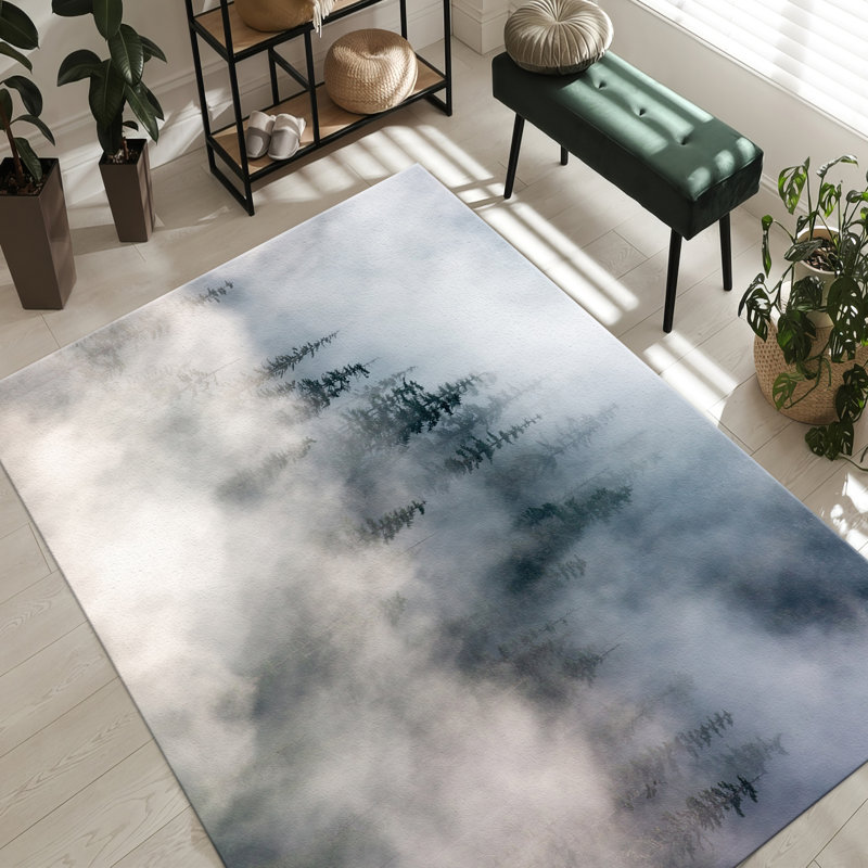 Modernistic Floral Printed Soft Pile Rug in Bold Hues for an Intriguing Addition to Your Living Space, Rectangle 3'3" x 4'11"