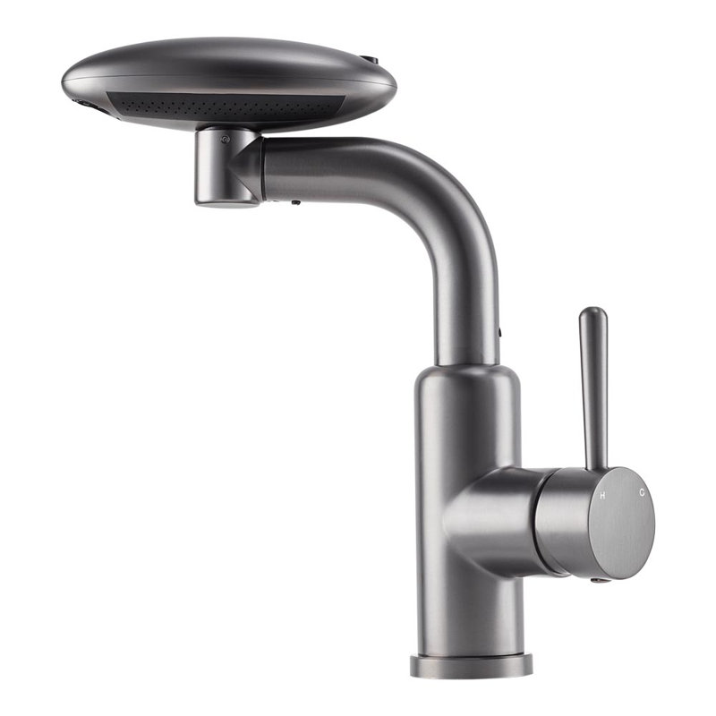 G1/2 Pull-out Sprayer Retractable Kitchen Faucet with 4 Modes