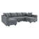 U Shaped Modular Sectional Sofa with Chaise Reversible Upholstered Sectional Couch