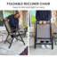 Ensemble repas pour 9 personnes avec fauteuils inclinables en aluminium pour l'extérieur