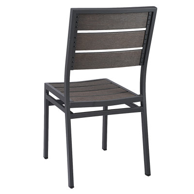 H&D Barnwood Aluminum Dining Side Chair