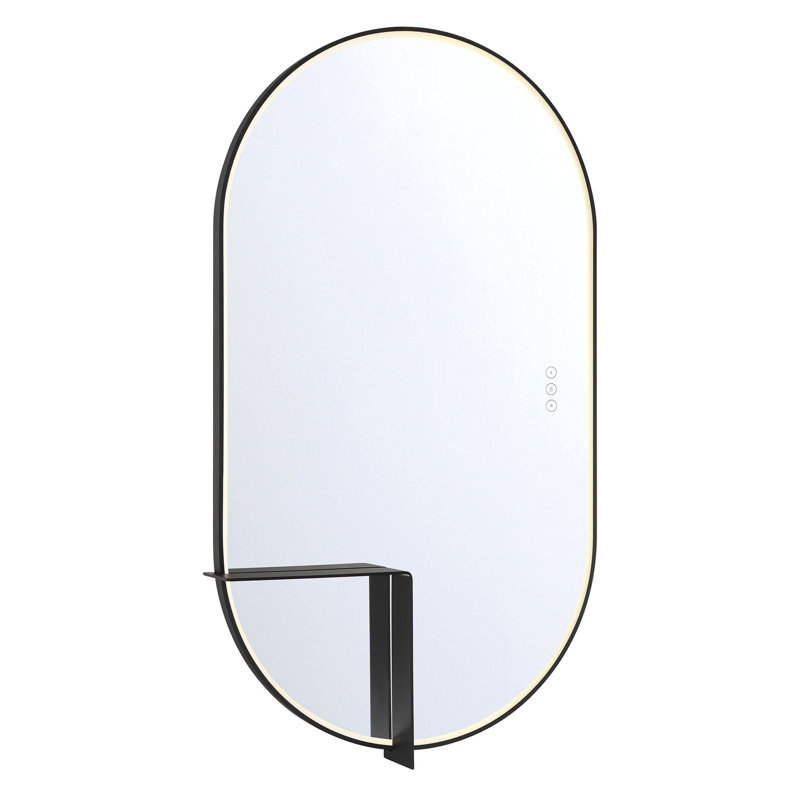 Miroir Linden, 42 po x 24 po, Noir mat