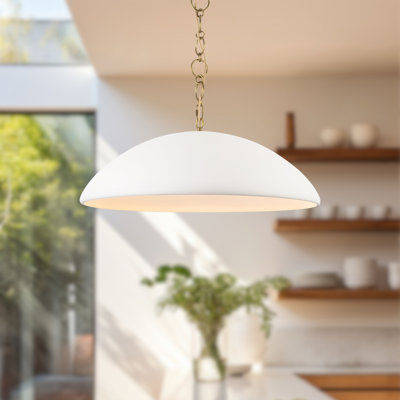 Atmore 27-in Antique White Pendant