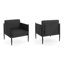 Chaise club d'extérieur en aluminium 2 pièces