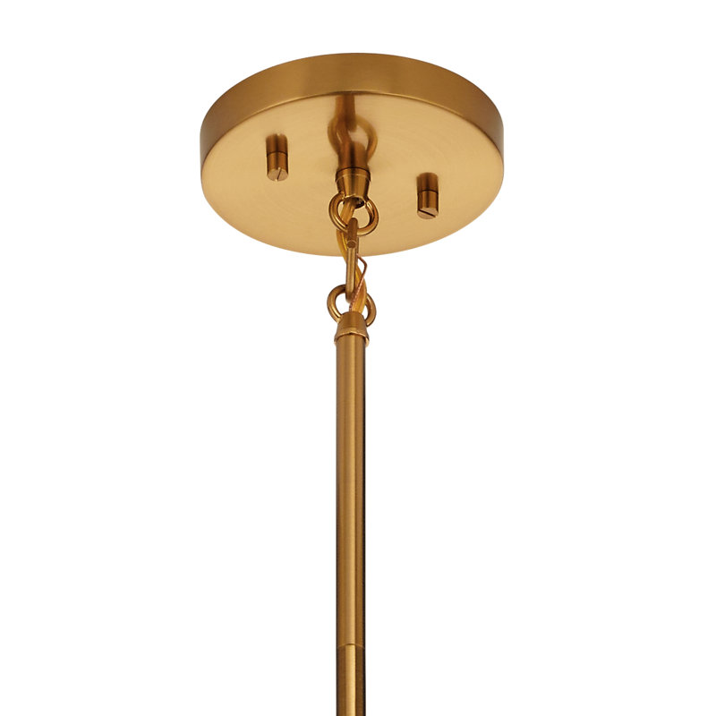 4 - Light Dimmable Geometric Chandelier, Fox Gold