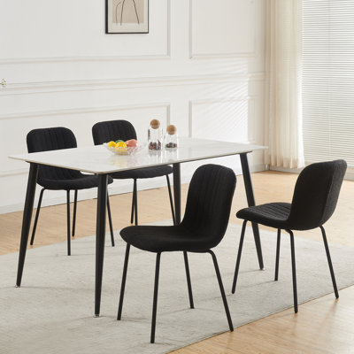 Linen Fabric Dining Chairs Upholstered Chairs