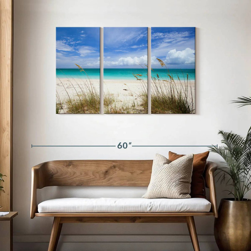 Gillard Grassy, plage des Caraïbes, H 28 po x l 45 po