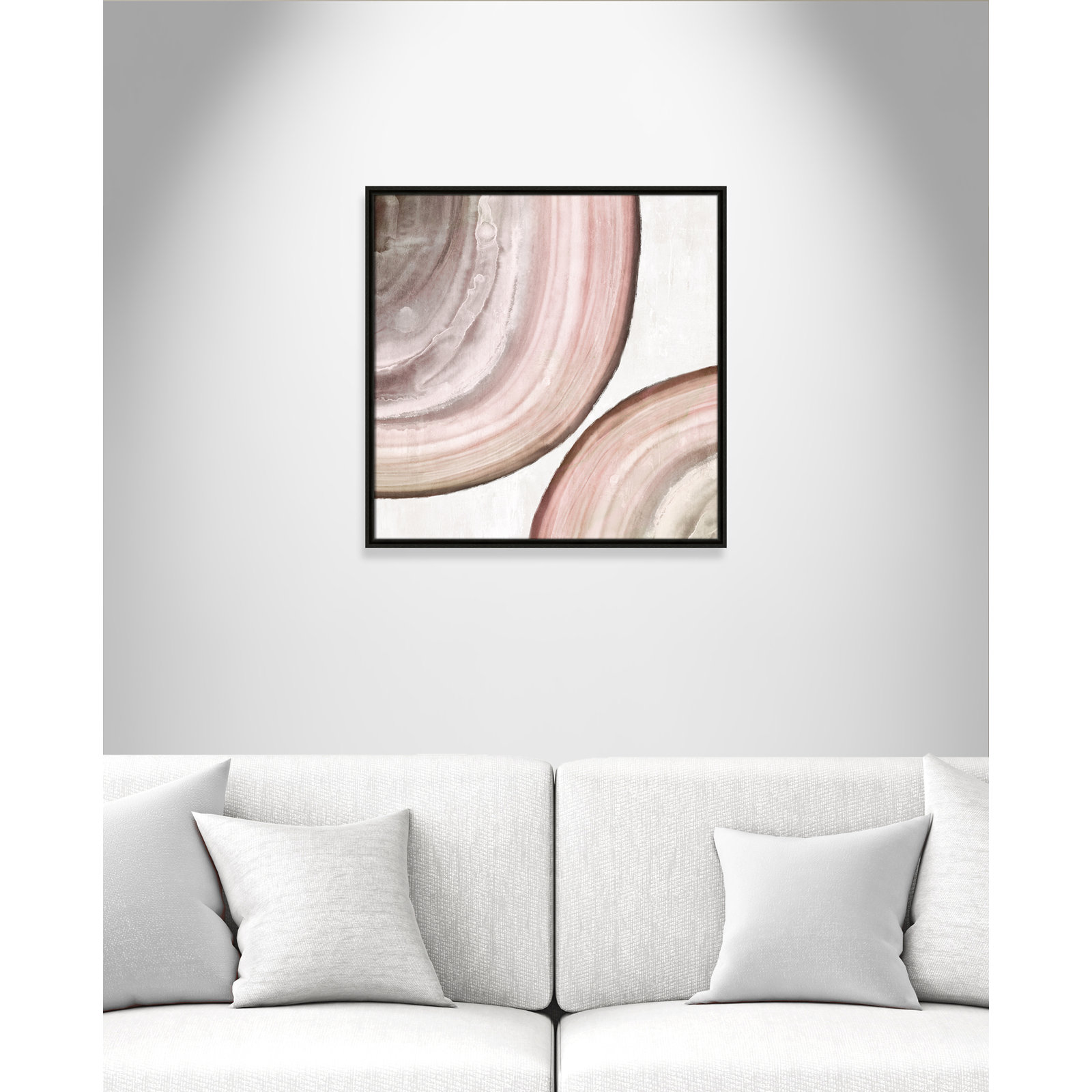 Boyd "Endless Blush" Painting by Eva Watts, 25.5" H x 25.5" W x 2" D, Espresso Framed Canvas
