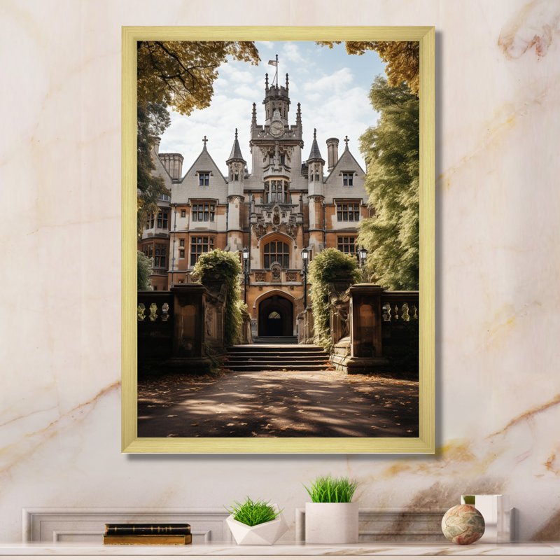 Université d'Oxford, impression sur toile, H 32 po x l 24 po x P 1 po, Cadre doré à une seule photo
