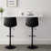 Halima Swivel Upholstered Adjustable Height Counter Stool with Metal Frame