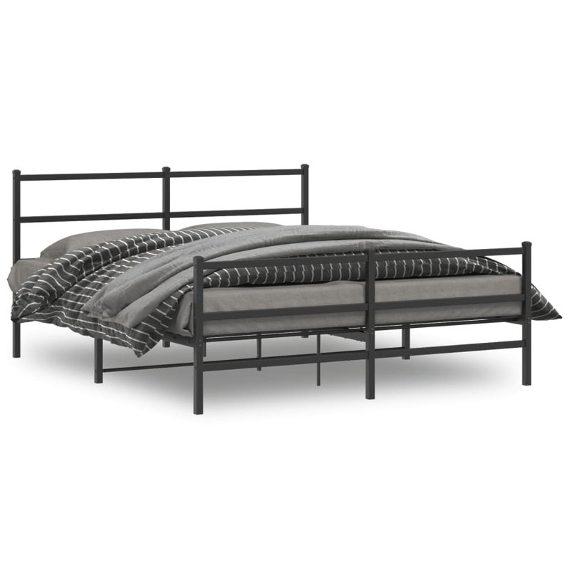 Metal Bed, Black, King (5')