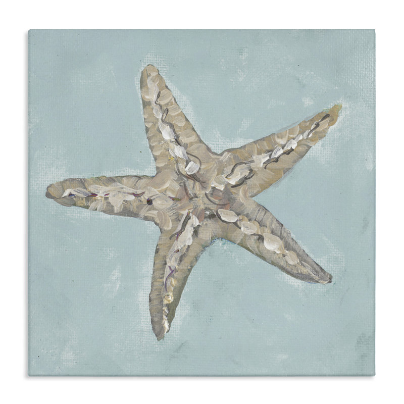 «Blue Starfish Impression» par Julie DeRice, H 24 po x l 24 po