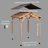 Backyard Discovery Norwood 16' x 12' Cedar Wood Outdoor Patio Gazebo with Hardtop Galvanized Steel Peak Roof and PowerPort