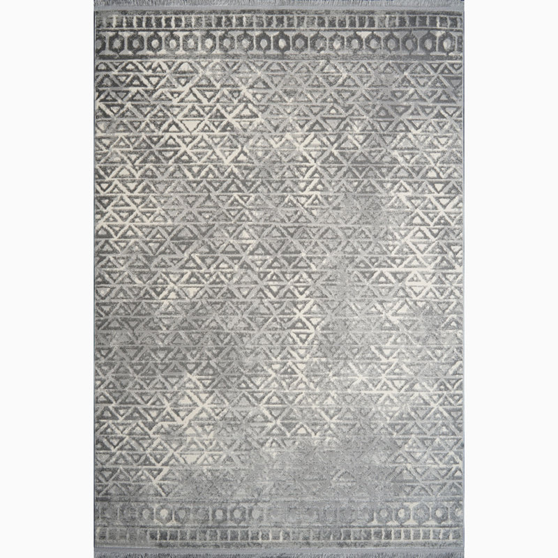 Luxurious Hall Carpet, 3.3 x 6.6 ft, Grey & Cream | 60% Polypropylene / 40% Polyester, 7 mm Pile Height | 320,000 Thread Points | Easy to Clean with Vacuum | Durable & Elegant for Home Decor
