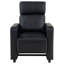 Cinéma maison 4 places noir rembourré avec console Wedge