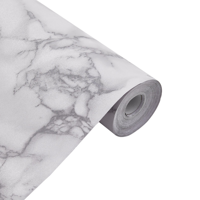 Grey Marble Peel and Stick Wallpaper Roll