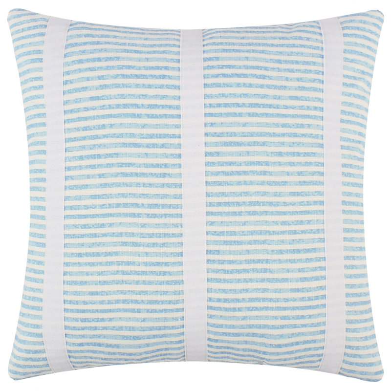 Sol Stripe Patch Striped Pillow