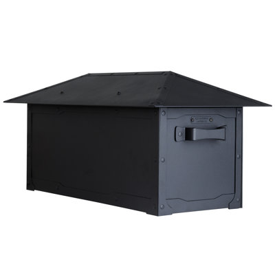Brass Post Mounted Mailbox with Magnetic Closure