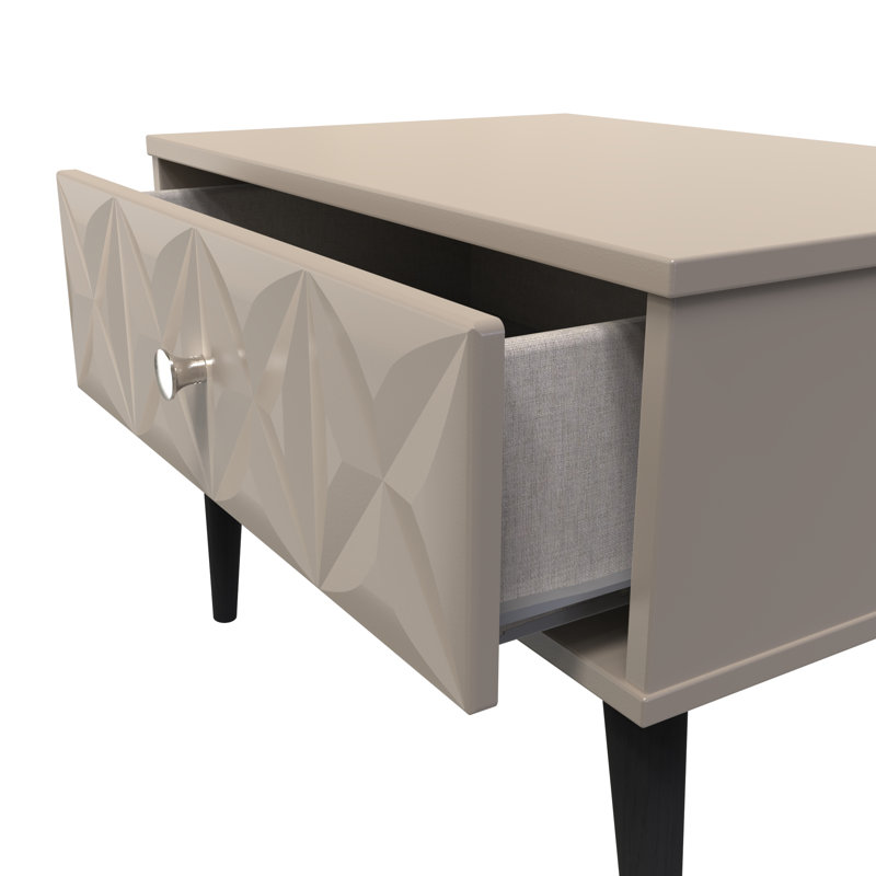 Carnlea 1 Drawer Midi Chest (Ready Assembled), Mushroom Matt