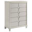 Commode 5 tiroirs Pearl White