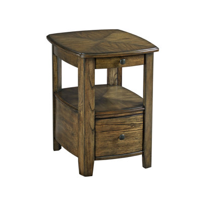 Allenah Solid Wood Top End Table with Storage