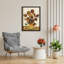 «Sunflower Embrace», collage encadré