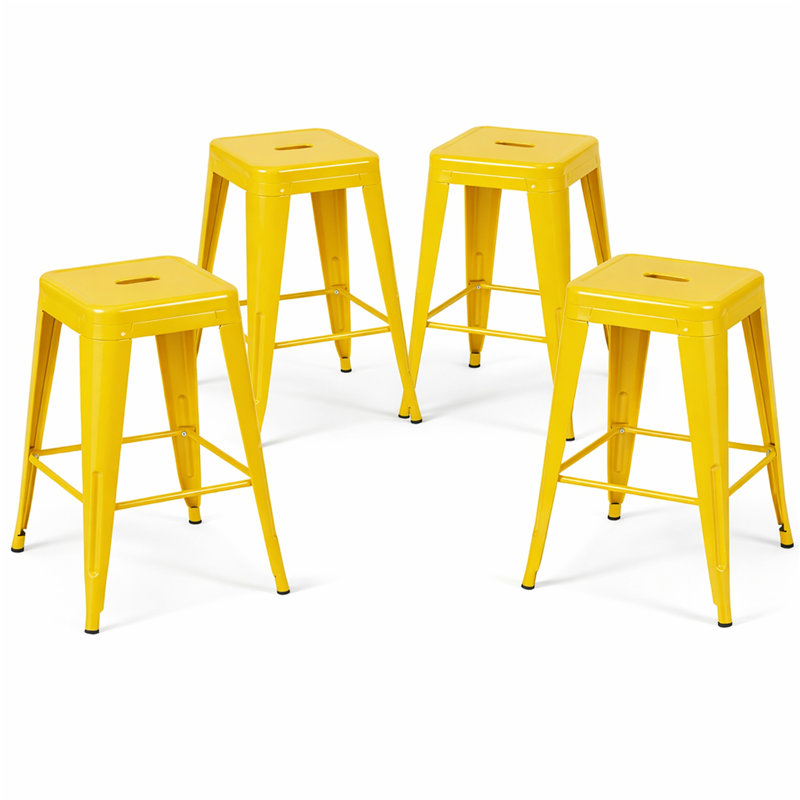 24 Inch Counter Height Stool(Only Dining Chairs), Jaune, Tabouret de comptoir (siège d'une hauteur de 24 p