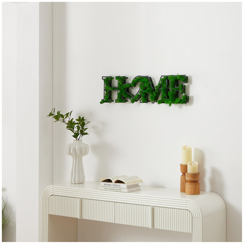 Décoration murale MAISON lettre art mousse