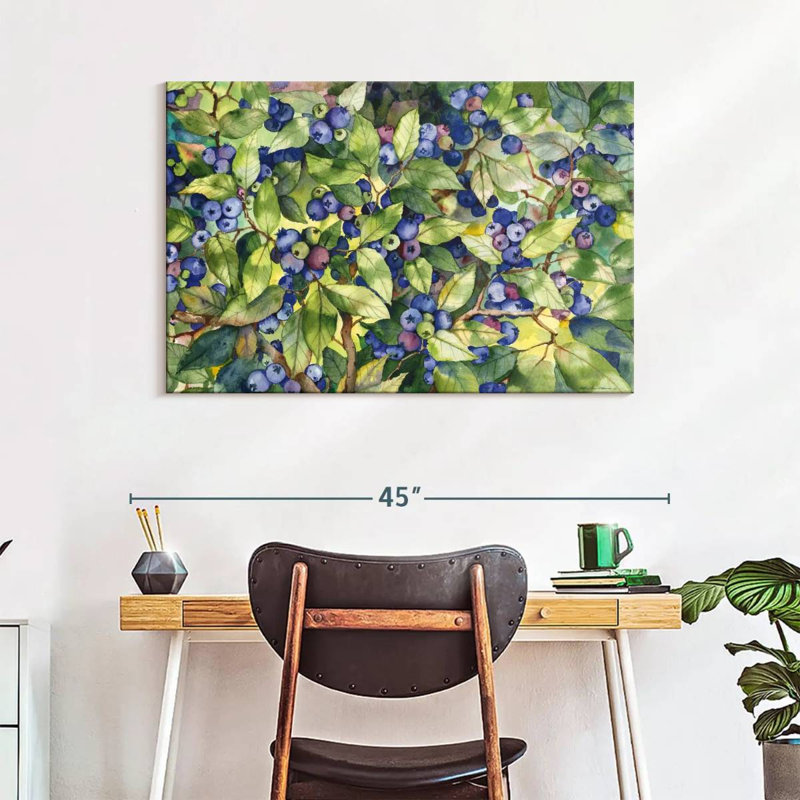 Yarlin Forest Blueberries, 26" H x 39" W