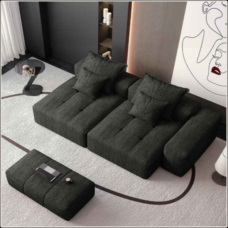 Canapé modulaire surdimensionné Modern, Noir